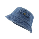 Pocket Accent Denim Bucket Hat - RARA Boutique 