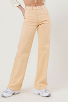 High Waisted Wide Cut Straight Leg Jeans - Vibrant M.i.U - RARA Boutique 