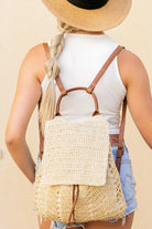 Woven Straw Backpack - Rara Boutique 