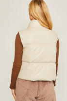 PU Padded Puffer Vest - RARA Boutique 