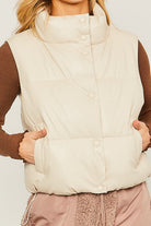 PU Padded Puffer Vest - RARA Boutique 