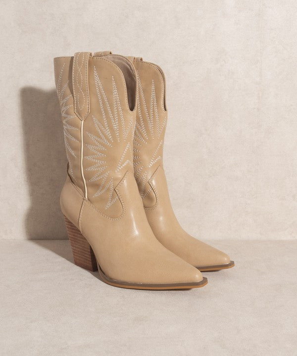 Starburst Embroidery Western Boots - OASIS SOCIETY - RARA Boutique 