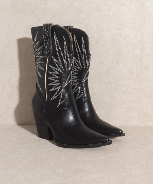 Starburst Embroidery Western Boots - OASIS SOCIETY - RARA Boutique 