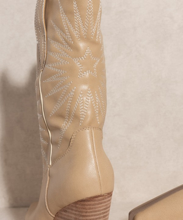 Starburst Embroidery Western Boots - OASIS SOCIETY - RARA Boutique 