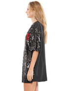 Game Day Sequin T-Shirt Dress - RARA Boutique 