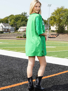 Game Day Sequin T-Shirt Dress - RARA Boutique 