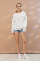 Rhinestone Fringe Pullover Top - RARA Boutique 