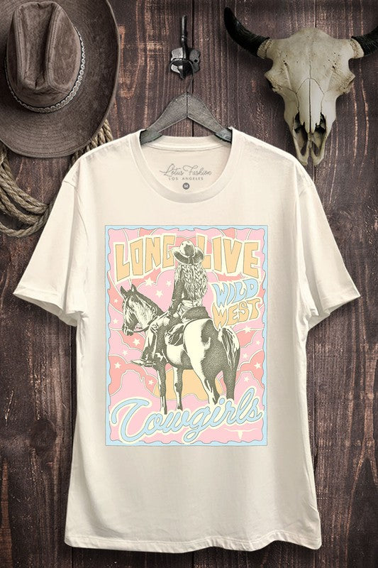 Long Live Cowgirls Graphic T-Shirt - Rara Boutique 