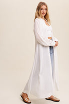 Long Button Down Shirt Maxi Dress - RARA Boutique 