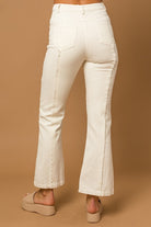 Frayed Hem Flare Jeans - RARA Boutique 