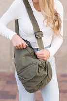 Oversized Canvas Sling Bag - RARA Boutique 