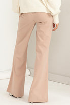 High Waisted Tie Front Flared Pants- HYFIVE - RARA Boutique 