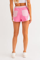 High Waisted Color Blocked Shorts - RARA Boutique 