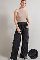 Mineral Washed Cargo Pants - RARA Boutique 