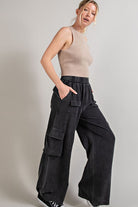 Mineral Washed Cargo Pants - RARA Boutique 