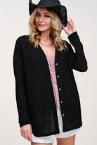 Waffle Knit Cardigan - RARA Boutique 