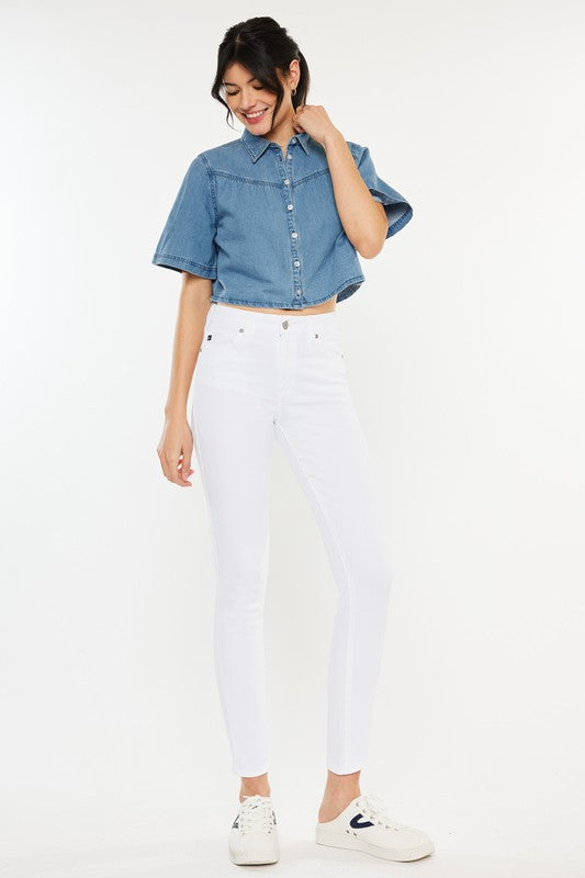 Kan Can High Rise Ankle Skinny Jeans - RARA Boutique 