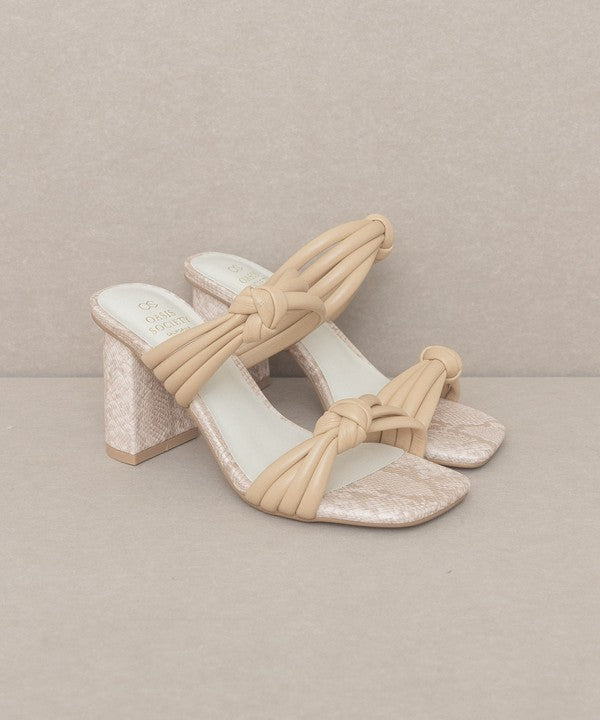 Strappy Knot Heel Sandals - OASIS SOCIETY - RARA Boutique 