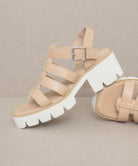 Lug Sole Heeled Gladiator Sandals - Oasis Society - RARA Boutique 