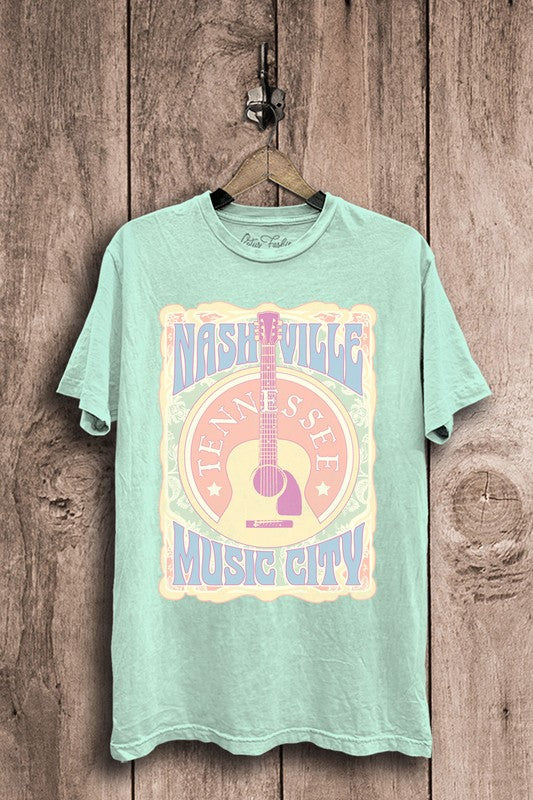 Nashville Music City Graphic Top - RARA Boutique 