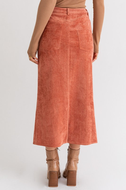 Long Corduroy Maxi Skirt - RARA Boutique 