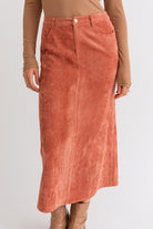 Long Corduroy Maxi Skirt - RARA Boutique 