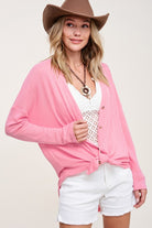 Waffle Knit Cardigan - RARA Boutique 