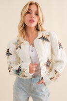 Quilted Multi Star Padded Western Jacket - RARA Boutique 