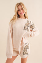 Cozy Soft Knitted Tiger Star Lounge Set - RARA Boutique 