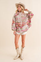 Aztec Western Pullover - RARA Boutique 