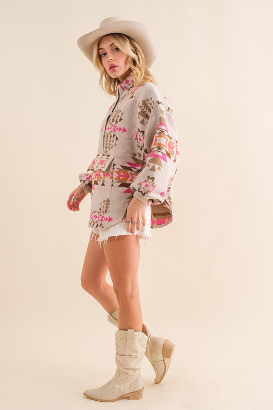 Aztec Western Pullover - RARA Boutique 