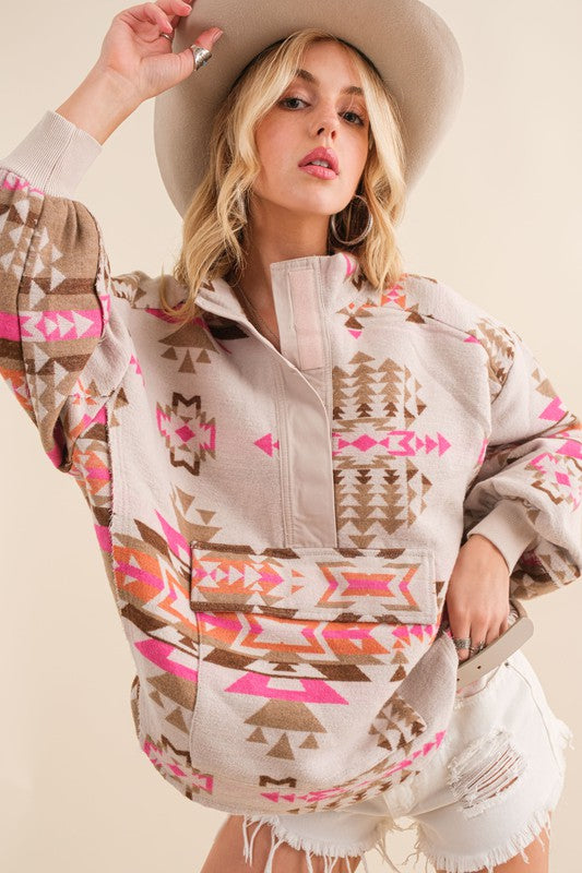 Aztec Western Pullover - RARA Boutique 