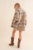 Aztec Shirt Jacket - RARA Boutique 