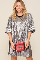 Sequin Game Day Jersey  Shit Dress - RARA Boutique 