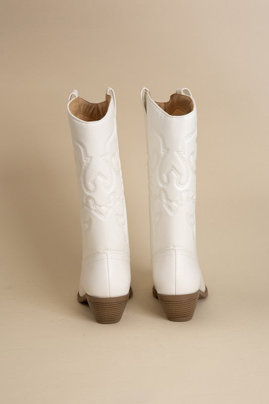 Tall Western Boots with Pointed Toe - RARA Boutique 