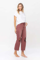 90's Vintage High Rise Crop Flare Jeans - RARA Boutique 