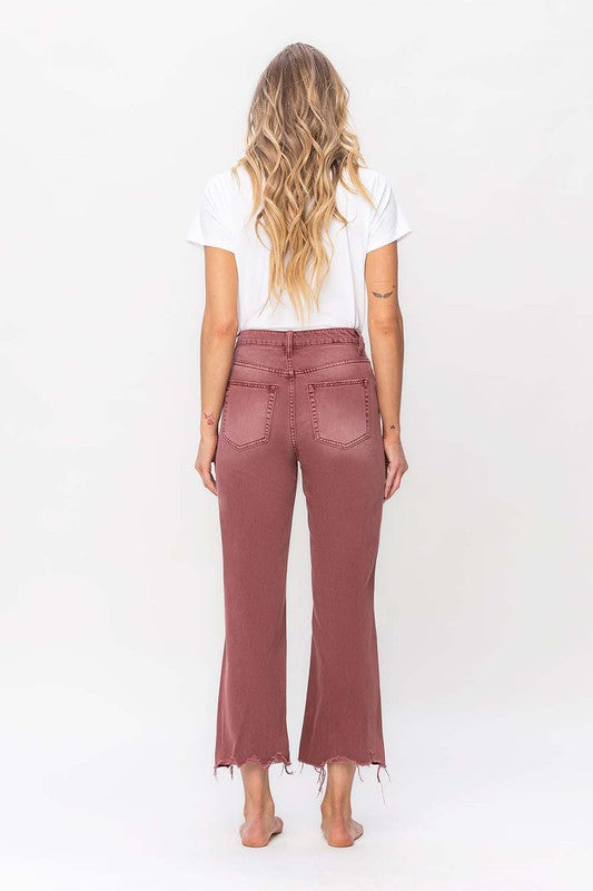 90's Vintage High Rise Crop Flare Jeans - RARA Boutique 