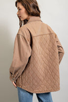 Quilted Button Down Jacket - RARA Boutique 