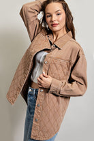 Quilted Button Down Jacket - RARA Boutique 