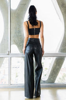 Vegan Leather Wide Leg Pants - RARA Boutique 