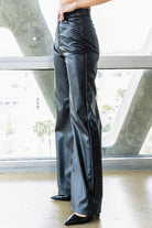 Vegan Leather Wide Leg Pants - RARA Boutique 