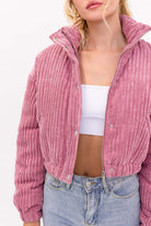 Wide corduroy puffer jacket - RARA Boutique 