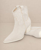 Pearl Studded Western Boots - OASIS SOCIETY - RARA Boutique 