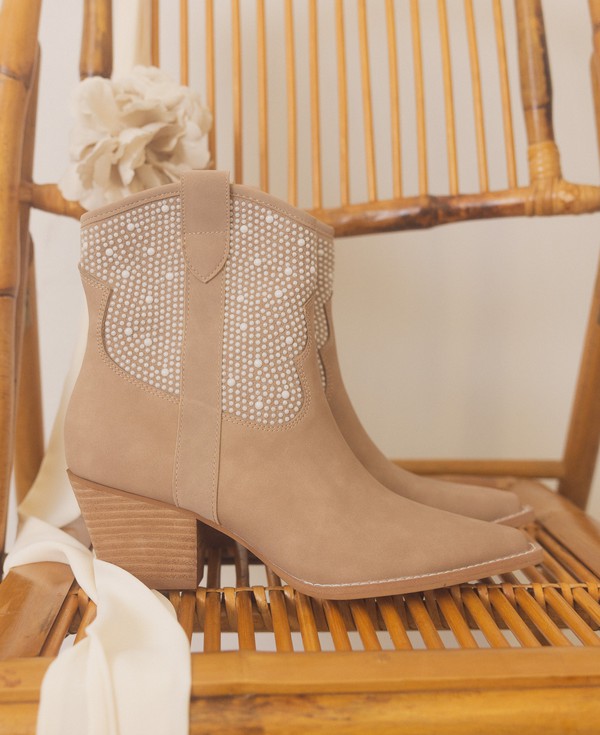 Pearl Studded Western Boots - OASIS SOCIETY - RARA Boutique 