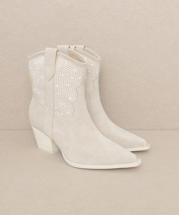 Pearl Studded Western Boots - OASIS SOCIETY - RARA Boutique 