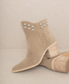 Pearl Studded Collar Booties - OASIS SOCIETY - RARA Boutique 