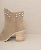 Pearl Studded Collar Booties - OASIS SOCIETY - RARA Boutique 