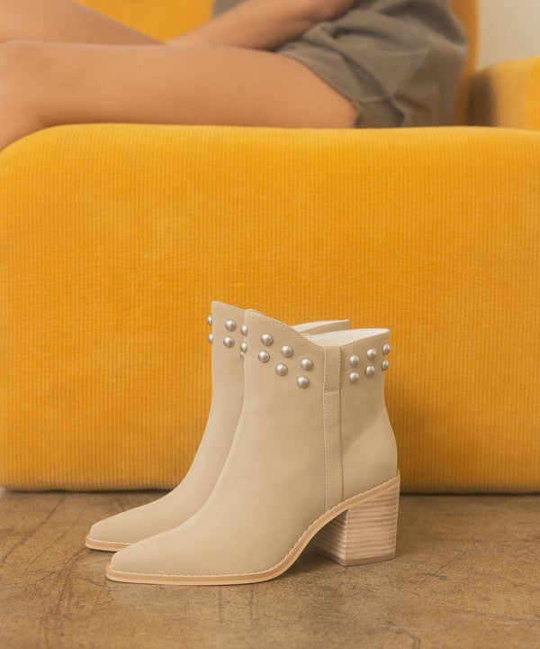 Pearl Studded Collar Booties - OASIS SOCIETY - RARA Boutique 