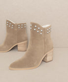 Pearl Studded Collar Booties - OASIS SOCIETY - RARA Boutique 