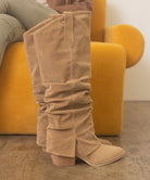 Fold Over Slit Jean Boots - OASIS SOCIETY - RARA Boutique 